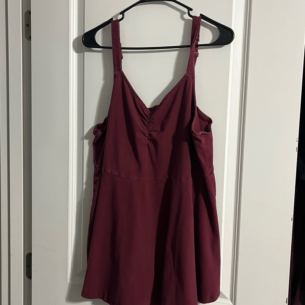 Torrid Deep Red V-Neck Top